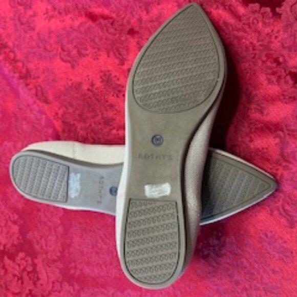 Rothys Point Grey Knit Womens Flats - Picture 4 of 5